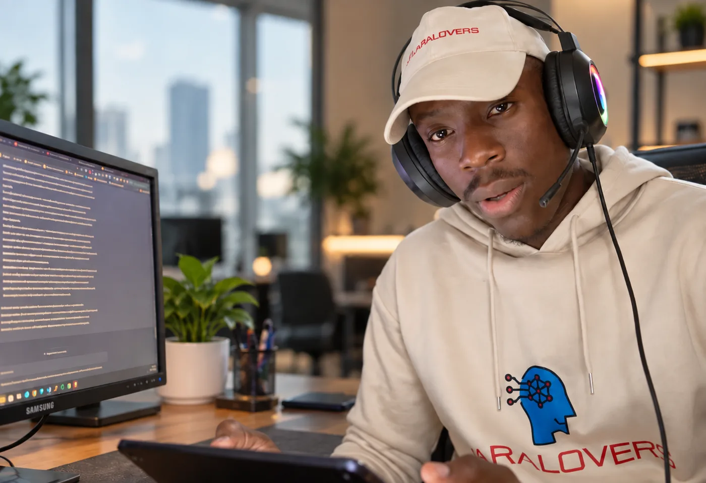 Nauhand Allou au travail